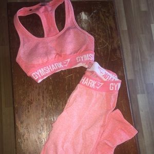 Gymshark peach flex set
